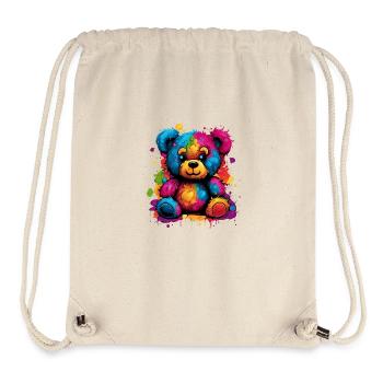 Funny Sweet Family Teddy Bear - Stanley/Stella Recycled Gym Bag - natural - Front