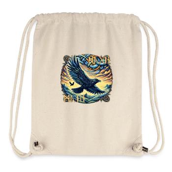Hugin & Munin - Odins Raben mit Runenschrift - Stanley/Stella recycelter Gym Bag - Naturweiß - Vorne