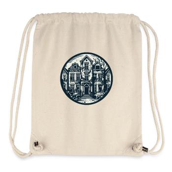 Black and White Abandoned House - Stanley/Stella Recycled Gym Bag - natural - Front