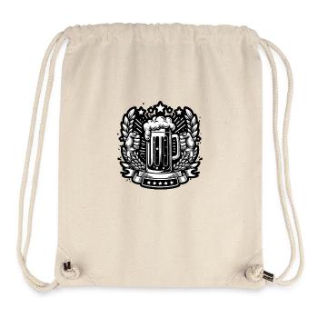 Beer: Black & White - Stanley/Stella Recycled Gym Bag - natural - Front