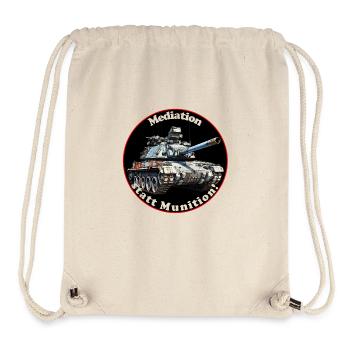 Mediation statt Munition - Stanley/Stella recycelter Gym Bag - Naturweiß - Vorne