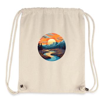 Traumlandschaft Fluss - Stanley/Stella recycelter Gym Bag - Naturweiß - Vorne