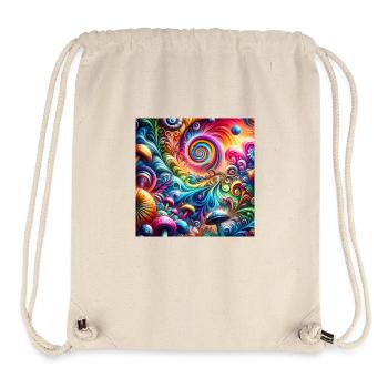 Psychedelic Art - Stanley/Stella Recycled Gym Bag - natural - Front