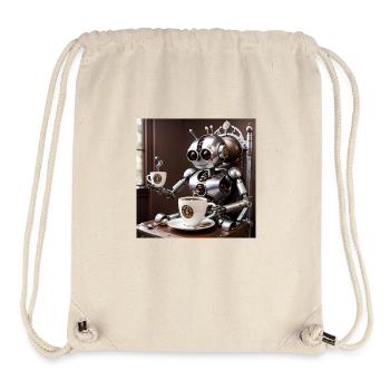 Coffee Bean Robot - Stanley/Stella Recycled Gym Bag - natural - Front