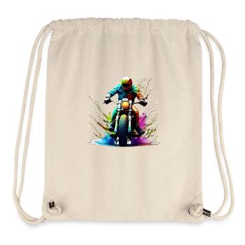 Motorcycle Motorcross Motorcyclist Motorbike Fan - Stanley/Stella Recycled Gym Bag - natural - Front