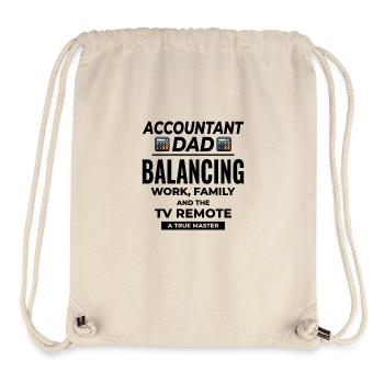 Buchhalter Papa Buchhaltung Finanzen Finanzen Lustig - Stanley/Stella recycelter Gym Bag - Naturweiß - Vorne