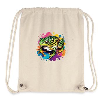 Leopard Frosch - Stanley/Stella recycelter Gym Bag - Naturweiß - Vorne
