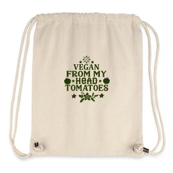 Vegan from my heat tomatoes veganuary veganerin - Stanley/Stella recycelter Gym Bag - Naturweiß - Vorne