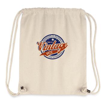 Jahrgang 1971—Jahr 1971 Geburtstagsgeschenk - Stanley/Stella recycelter Gym Bag - Naturweiß - Vorne