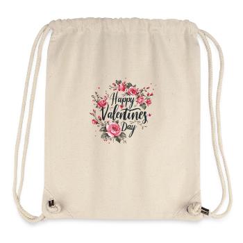 Roses & Romance - Valentinstags-Blumenherz - Stanley/Stella recycelter Gym Bag - Naturweiß - Vorne