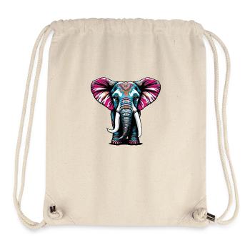 Colorful Elephant - Stanley/Stella Recycled Gym Bag - natural - Front