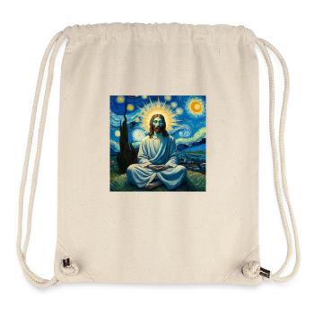 Van Gogh style Jesus Meditating - Stanley/Stella Recycled Gym Bag - natural - Front