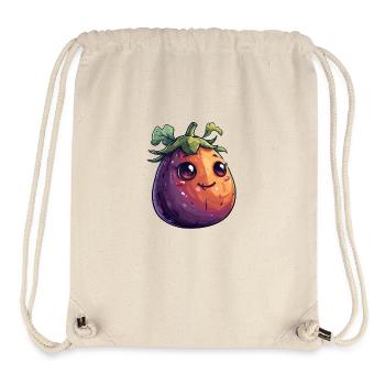 Eggplant Comic Face - Stanley/Stella Recycled Gym Bag - natural - Front