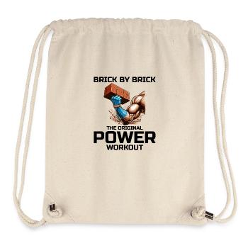 Bricklayer Bricklaying Humor Power Workout Funny - Stanley/Stella Recycled Gym Bag - natural - Front