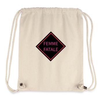 Femme Fatale Warning Sign - Stanley/Stella Recycled Gym Bag - natural - Front