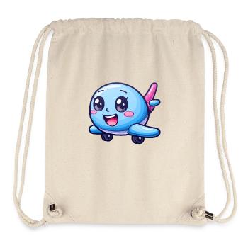 Niedliches Flugzeug - Stanley/Stella recycelter Gym Bag - Naturweiß - Vorne