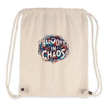 L’harmonie dans le chaos - Typographie musicale - Sac à cordon recyclé Stanley/Stella - blanc naturel - Devant