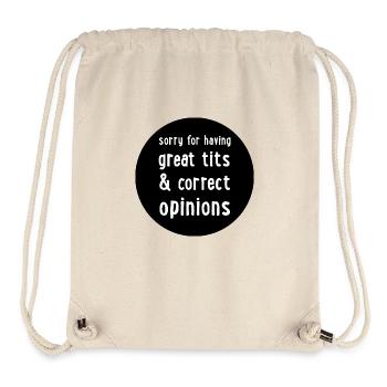 Great Opinions - Stanley/Stella Recycled Gym Bag - natural - Front