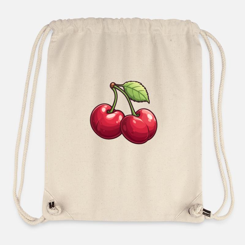 Kirsche - Stanley/Stella recycelter Gym Bag - Naturweiß