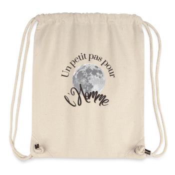 Un petit pas pour - Sac à cordon recyclé Stanley/Stella - blanc naturel - Devant