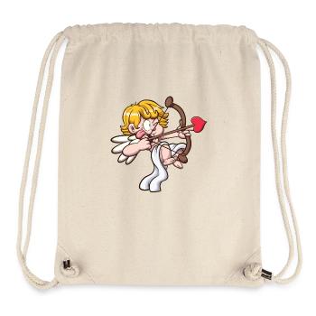 Valentine's Cherub Aiming With Bow And Arrow - Stanley/Stella Recycled Gym Bag - natural - Front