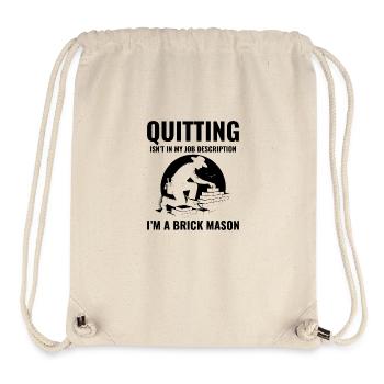 Unyielding Craftsmanship: The Brick Mason's Creed - Stanley/Stella Recycled Gym Bag - natural - Front