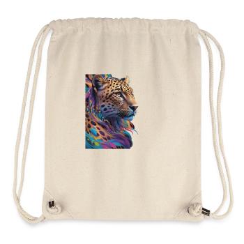 Leopard - Stanley/Stella recycelter Gym Bag - Naturweiß - Vorne