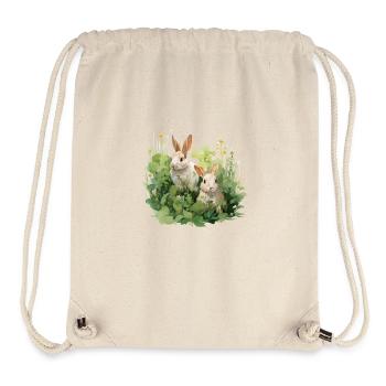 Bunny Meadow - Stanley/Stella Recycled Gym Bag - natural - Front
