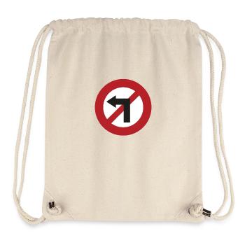 Turn left against left traffic sign - Stanley/Stella Recycled Gym Bag - natural - Front
