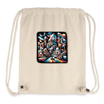 Cubist Dream City - Stanley/Stella Recycled Gym Bag - natural - Front