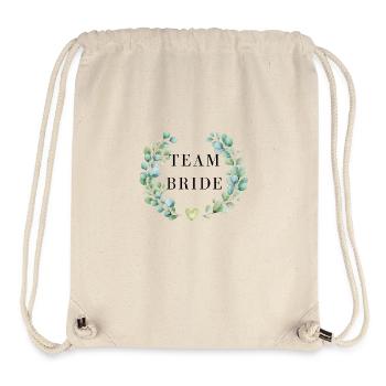 Team Floral Strap - Matching Tshirt - Stanley/Stella Recycled Gym Bag - natural - Front