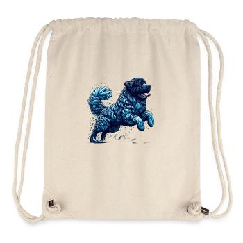 Newfy Vague de Joie - bleu - Sac à cordon recyclé Stanley/Stella - blanc naturel - Devant