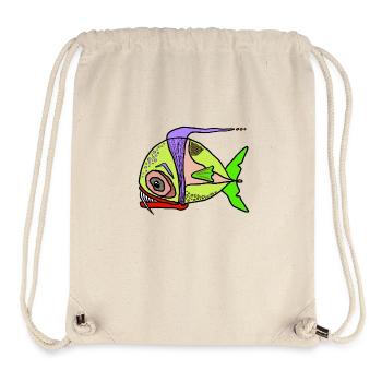 Fisch - Stanley/Stella recycelter Gym Bag - Naturweiß - Vorne