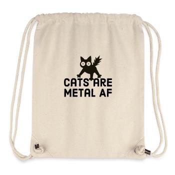 Cats are Metal af black - Stanley/Stella recycelter Gym Bag - Naturweiß - Vorne