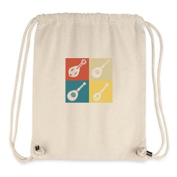 Retro-Vintage-Mandoline - Stanley/Stella recycelter Gym Bag - Naturweiß - Vorne