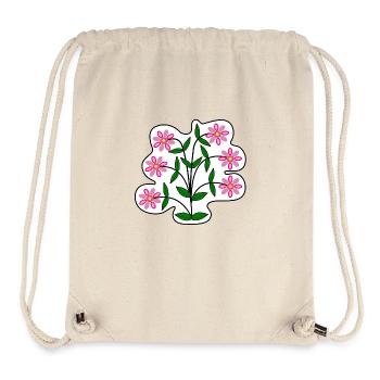Autocollant Gerbera - Sac à cordon recyclé Stanley/Stella - blanc naturel - Devant