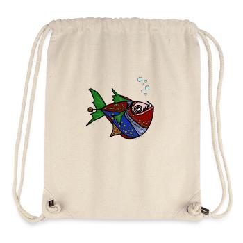 Fisch - Stanley/Stella recycelter Gym Bag - Naturweiß - Vorne