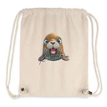 Coastal Deern Cute Seal - Stanley/Stella Recycled Gym Bag - natural - Front