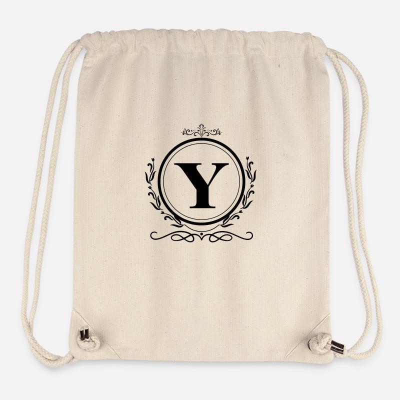 Dekoration des Buchstabens Y - Stanley/Stella recycelter Gym Bag - Naturweiß