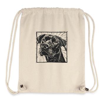 Dog Pet Barking Bello Puppy Dog Dog Snout - Stanley/Stella Recycled Gym Bag - natural - Front
