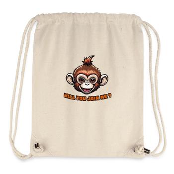 Sweet Monkey - Stanley/Stella Recycled Gym Bag - natural - Front