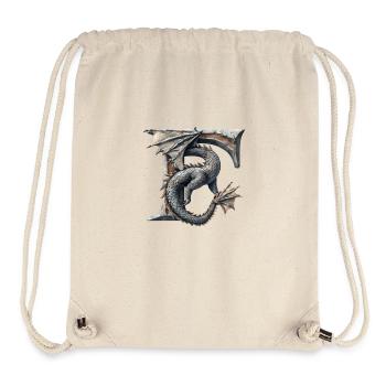 Letter "F" in dragon design. - Stanley/Stella Recycled Gym Bag - natural - Front