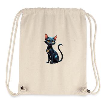 Cat Comic Cute - Stanley/Stella Recycled Gym Bag - natural - Front