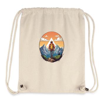 Hiking Mountains - Stanley/Stella Recycled Gym Bag - natural - Front