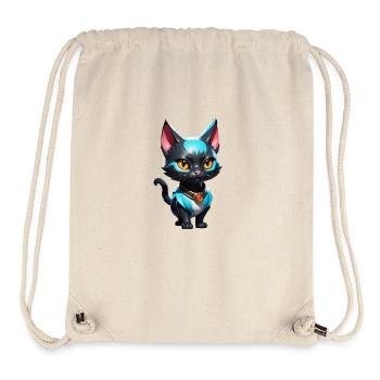 Cat Comic Cute - Stanley/Stella Recycled Gym Bag - natural - Front