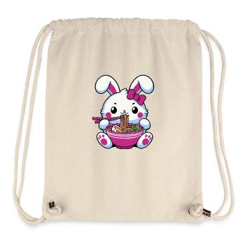 Kawaii Niedliches Kaninchen Essen Ramen - Stanley/Stella recycelter Gym Bag - Naturweiß - Vorne
