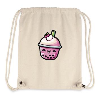 Cute Kawaii Boba milk Tea - 1 - Stanley/Stella Recycled Gym Bag - natural - Front