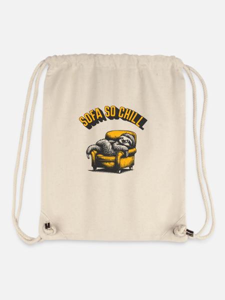 Sofa so Chill Faultier - Stanley/Stella recycelter Gym Bag - Naturweiß