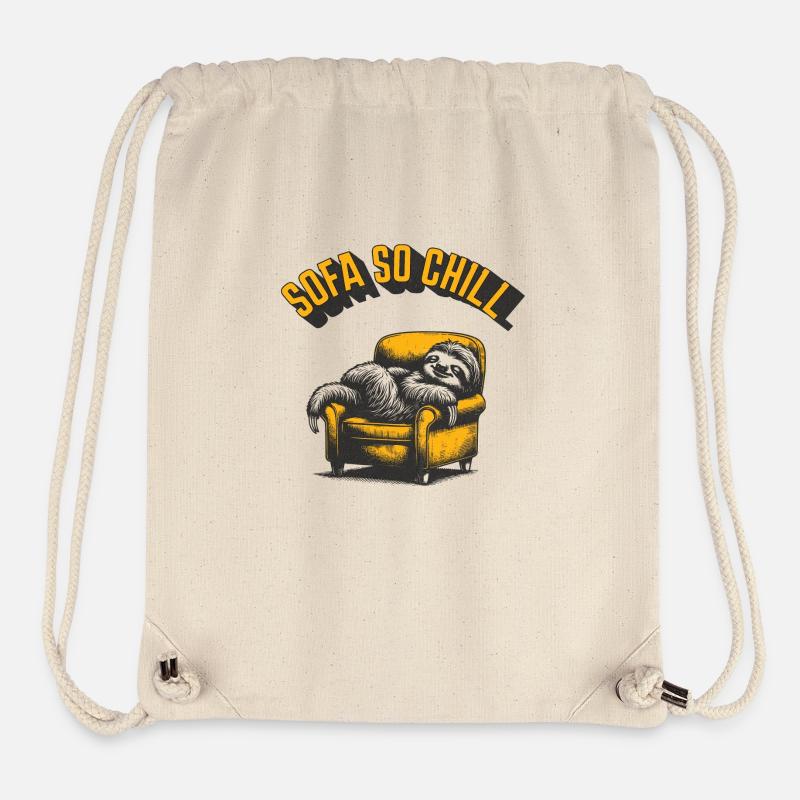Sofa so Chill Faultier - Stanley/Stella recycelter Gym Bag - Naturweiß