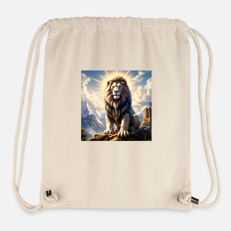 A strong Lion detailed - Stanley/Stella recycelter Gym Bag - Naturweiß